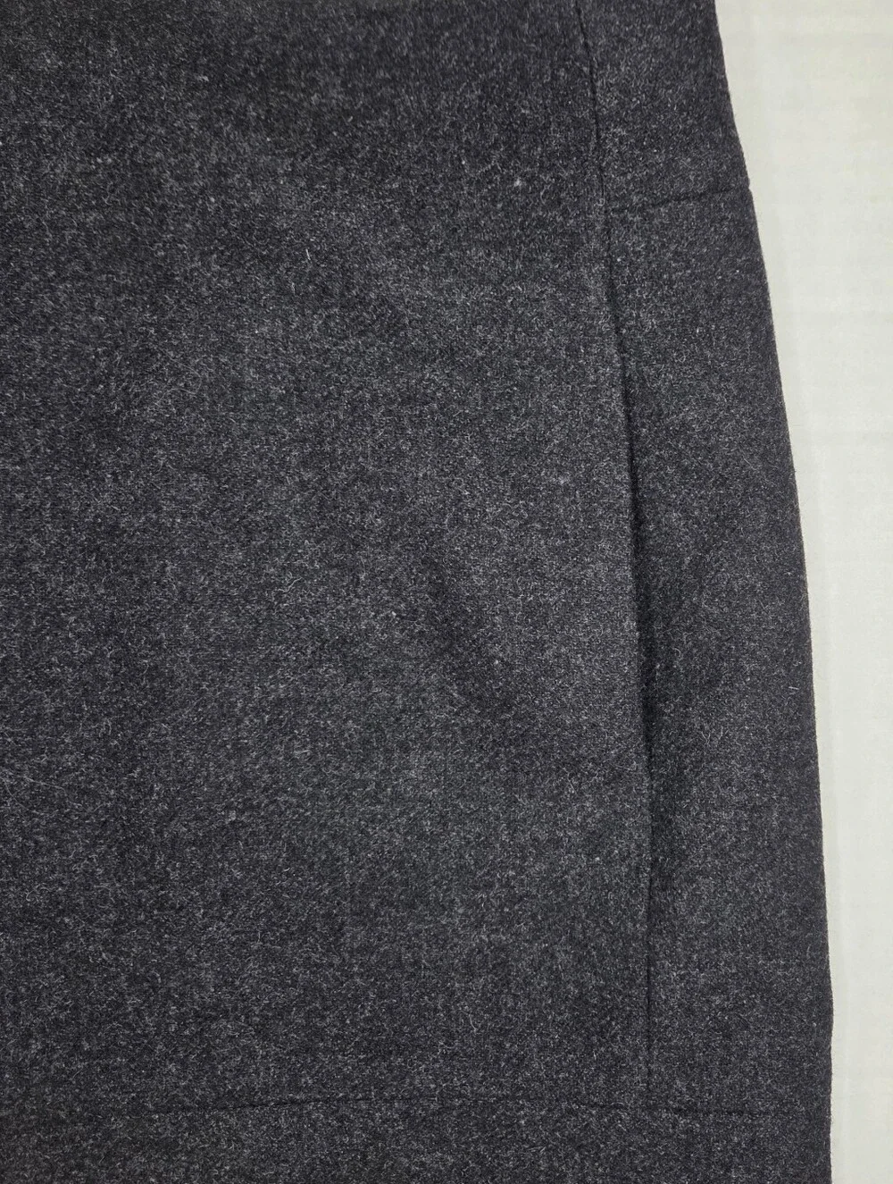 JCrew Factory Double Surge Wool Mini Skirt Size 2 Heather Charcoal Gray Preppy